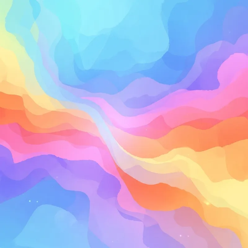 Vibrant Dreamy Sunset Abstract Art