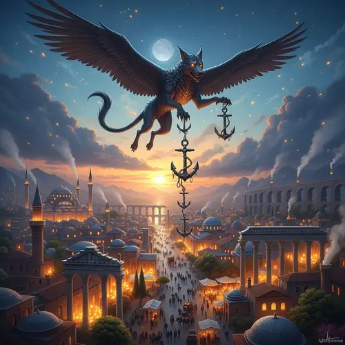 Mythical Dog Flies Over Kyiv Dropping Cruise Missiles