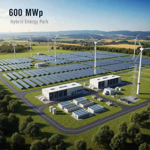 Hybrid Energy Park in Europe | 600 MWp Output | 20% Annual Return