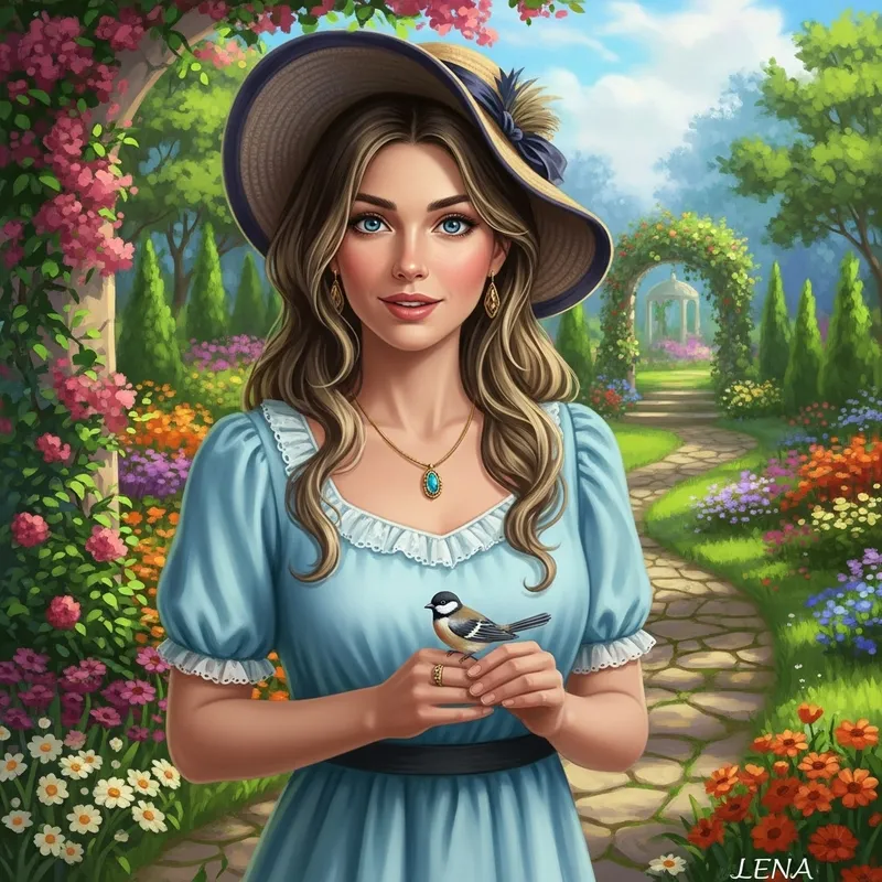 Enchanting Lena: A Dreamy Portrait in a Summer Garden