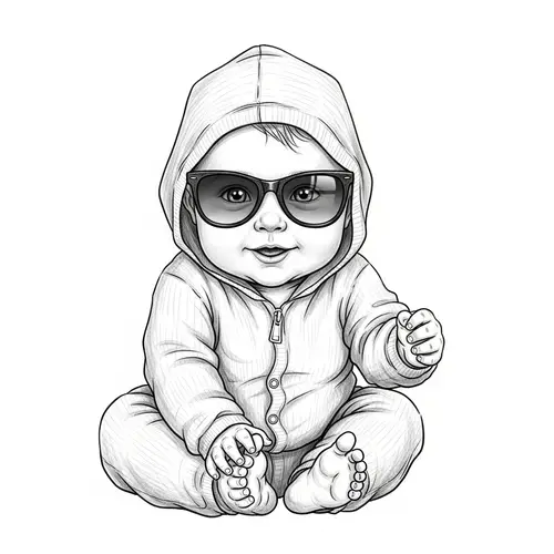 Extraordinary & Cool Baby 2D Drawing | Unique Features & Personality