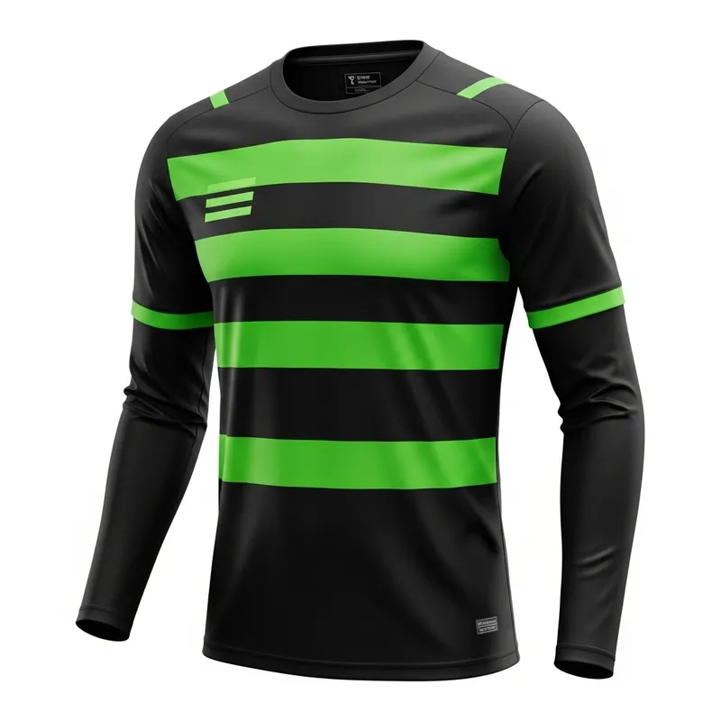 Black and Neon Green Soccer Jersey Design | Striking Minimalist Style