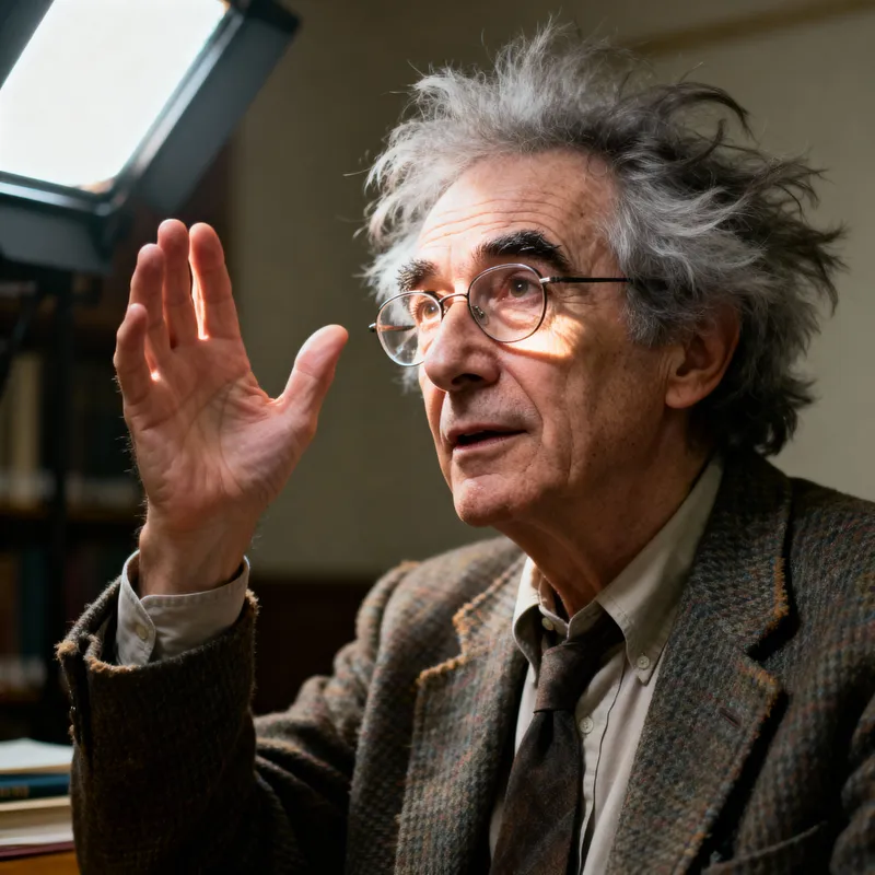 Eccentric Professor Portrait in Soft Lighting