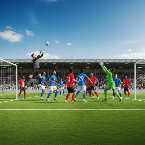 Thrilling Soccer Match with Diverse Players and Spectators