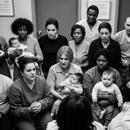 Diverse Patients in a Hectic Emergency Room Scene