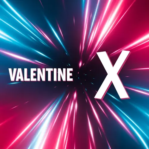 Exciting Valentine X Symbol in Vibrant Font Style