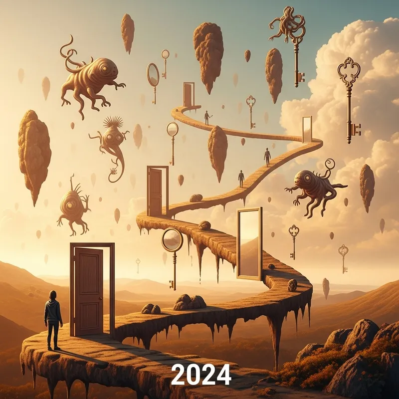 Surreal Journey Self-Discovery Transformation 2024 Art