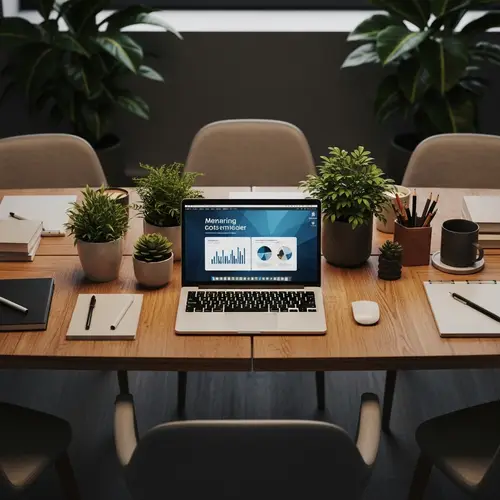 Modern Workspace with Organized Desk and Laptop for Productivity