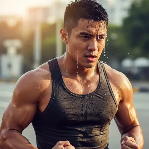 Fit Asian Man in Tank Top | Muscular Physique