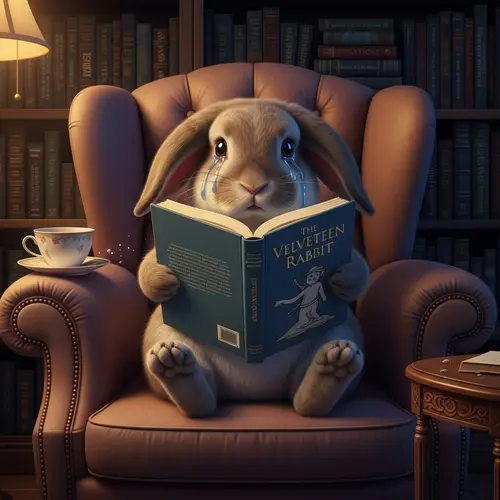 Crying Rabbit Reading Book: Emotional Storytime
