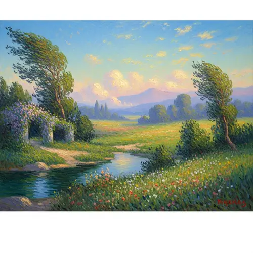 Mesmerizing Impressionist Landscape | Vibrant Hues & Airy Spaces