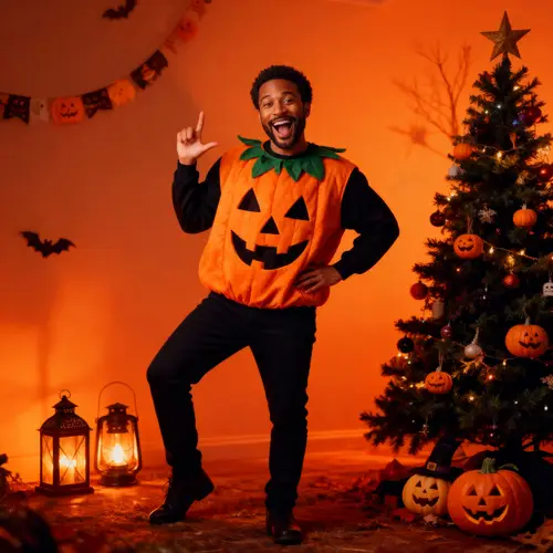 Cheerful Pumpkin Costume for Halloween Fun