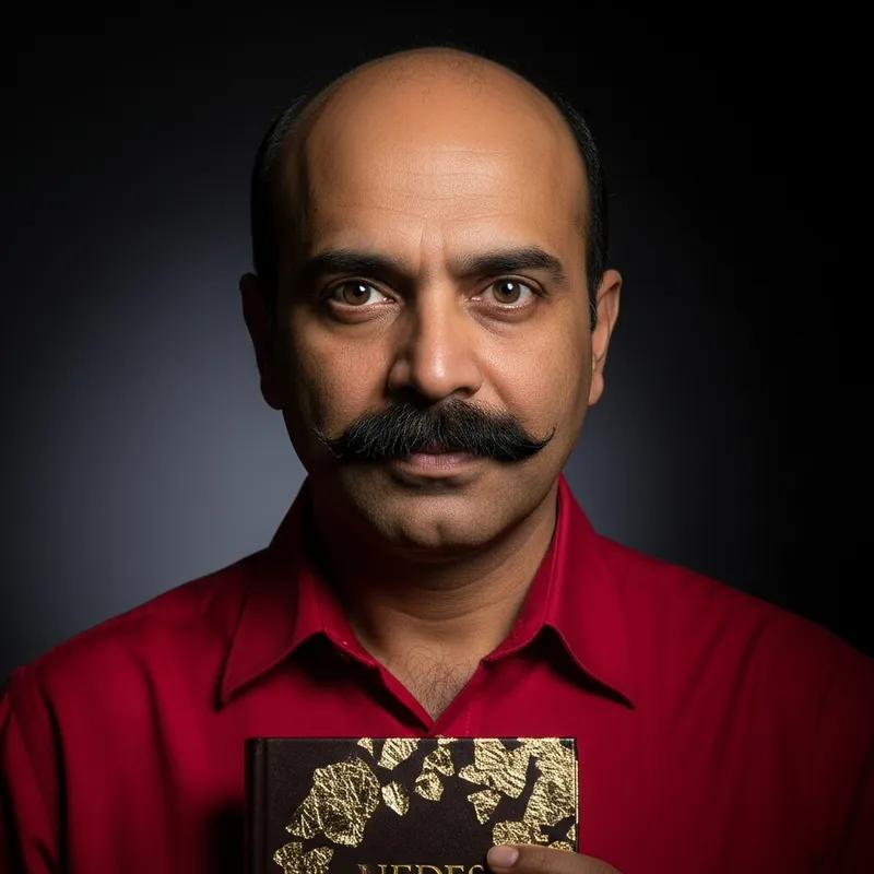 South Asian Man with Book