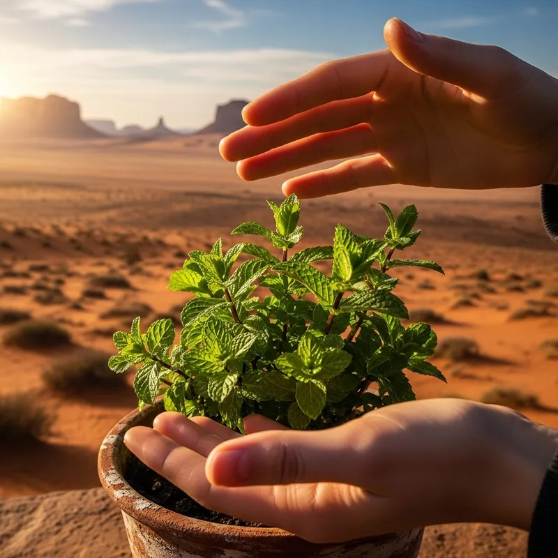 Mint Plant Delivery in Desert: Embracing Nature's Tranquility