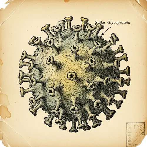 Vintage Style COVID-19 Virus Illustration