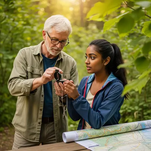 Outdoor Compass Guidance by Expert and Trekker