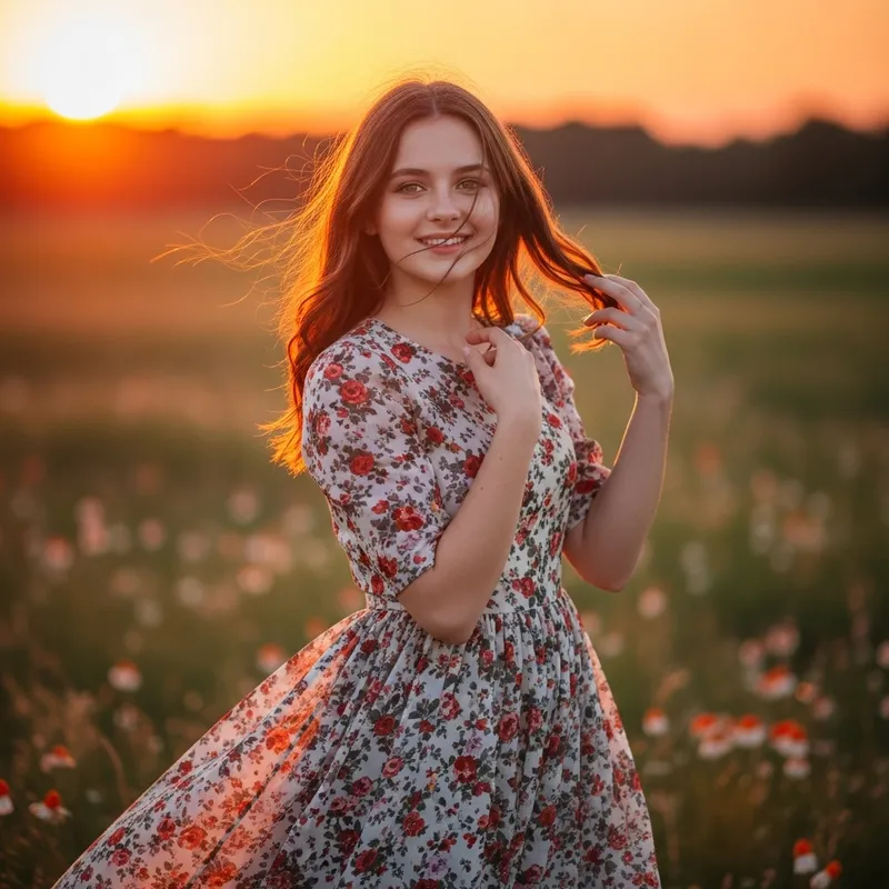Captivating Beauty: Auburn-Haired Girl Radiating Elegance Captivating Beauty: Auburn-Haired Girl Radiating Elegance