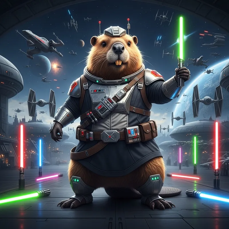 Star Wars Beaver: Sci-Fi Adventure Art