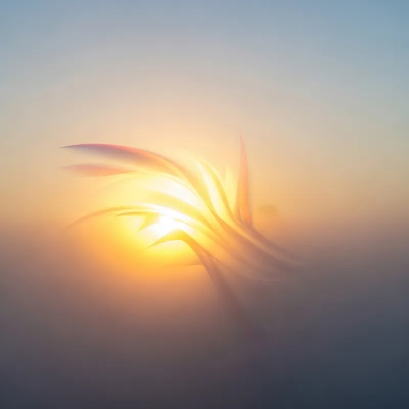 Capturing Morning Sun Essence | Warm Light Abstract Design