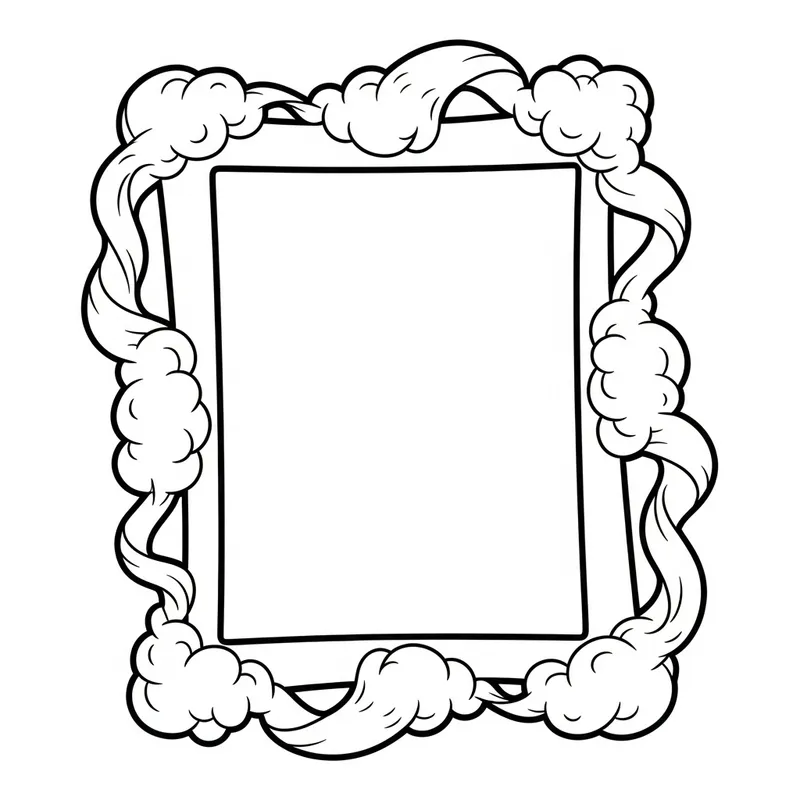 Simplistic Cartoon Picture Frame Coloring Page Simplistic Cartoon Picture Frame Coloring Page