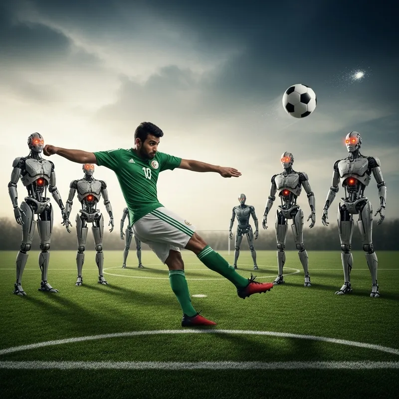 Algerian Soccer Star Mahrez Takes Epic Free Kick Against Cyborgs