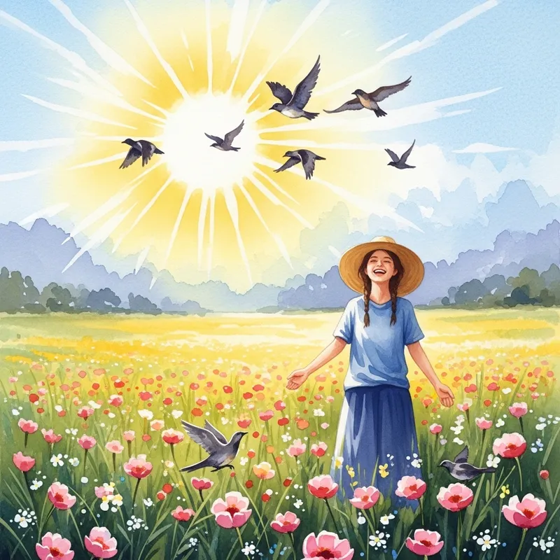 Vibrant Happiness Watercolor Artwork Vibrant Happiness Watercolor Artwork