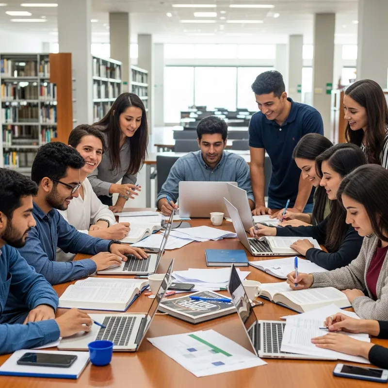 Diverse Saudi Graduate Students | University Study Scene