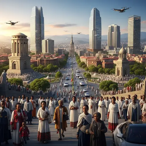 Futuristic Addis Ababa 2030: Modern & Traditional Architecture