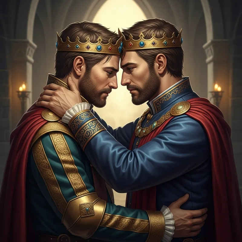 Emotional Friendship Between Muscular Monarchs | Castle Mystique