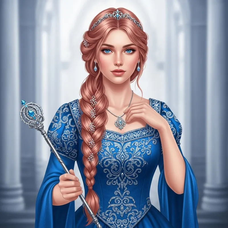 Heydin: Enchanting Princess in Royal Blue Gown