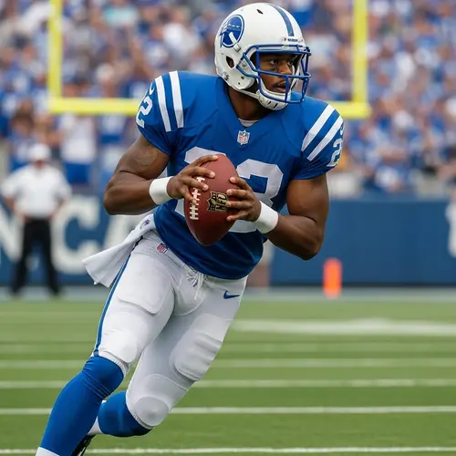 Dynamic African American Football Player | Spectators Cheering