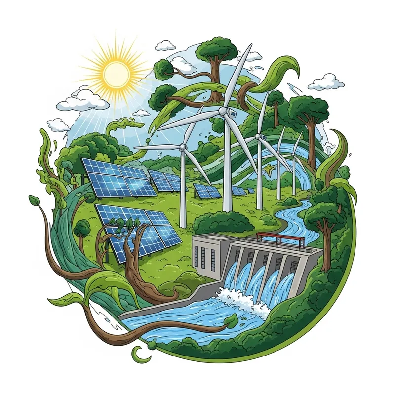 Renewable Energy & Abstract Nature Visuals