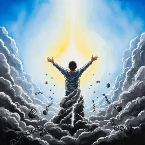 Overcoming Addiction: Symbolic Watercolor Art