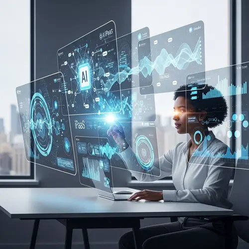 AI iPaaS for Boosting Productivity: Realistic Digital Illustration