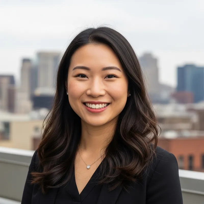 Eastern Woman Smiling at 35 | Professional Profile Photo | 4K Cityscape