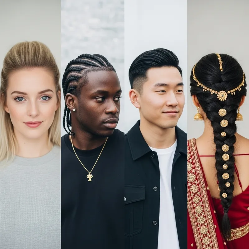 Diverse Hair Styles: Blonde Ponytail, Cornrow Braids & More