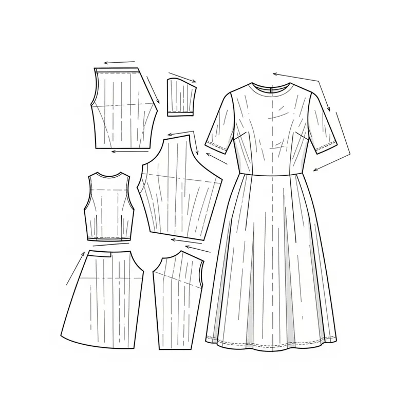Stylish Flared Dress Sewing Pattern | Minimalist Design