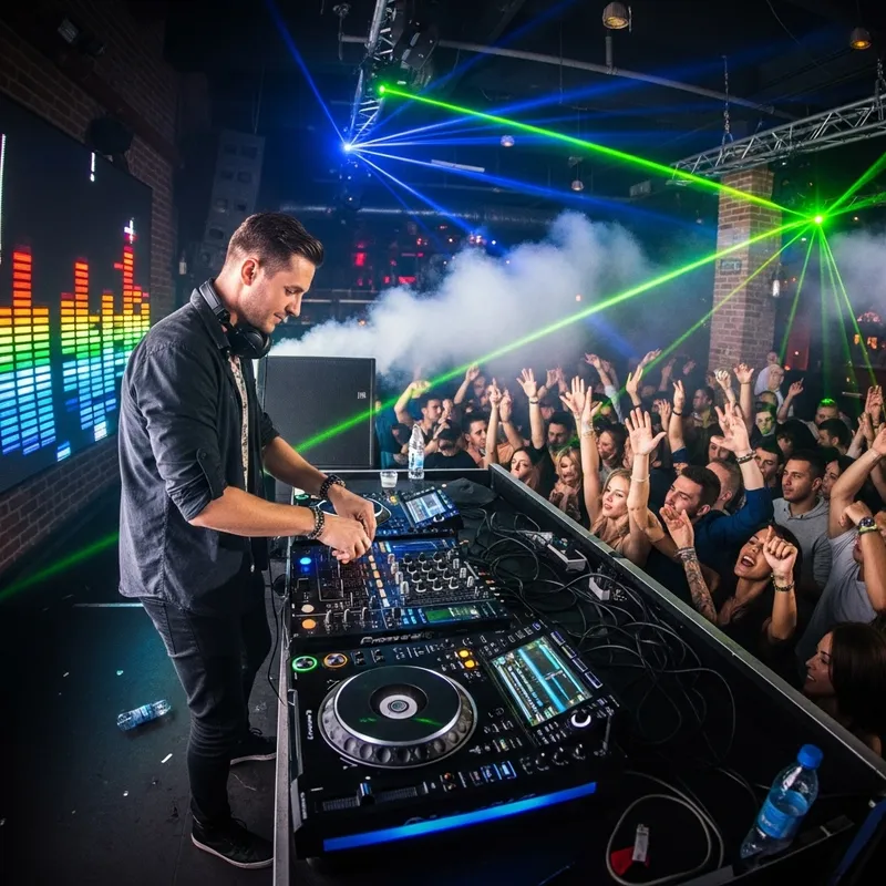 DJ Boni Rok - Mixing Tracks at the Hottest Nightclub