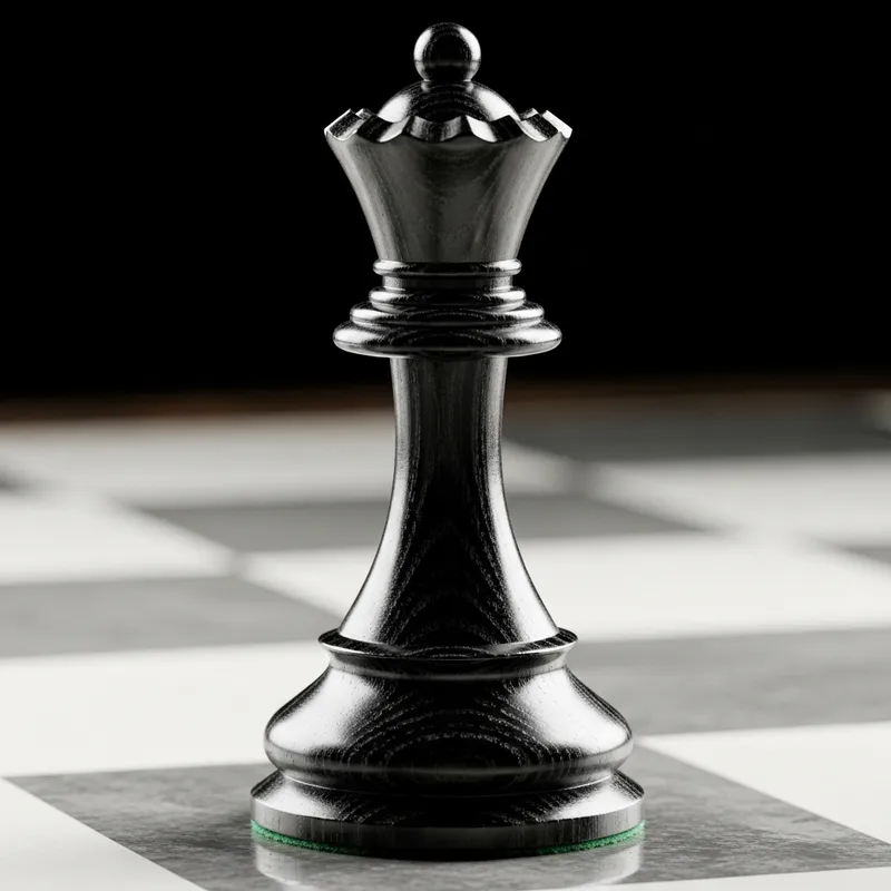 Black and White Pawn Chess Piece