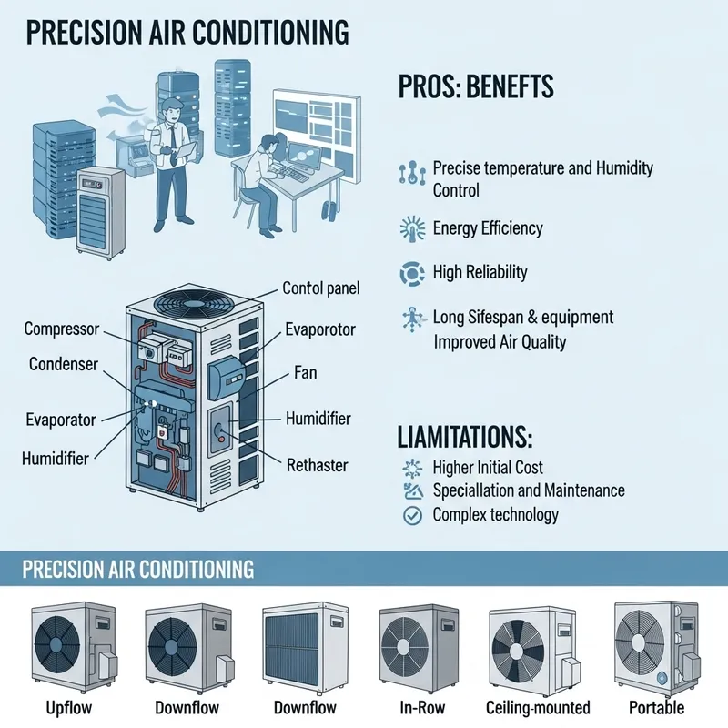 Precision Air Conditioning: Uses, Benefits, Limitations & Types