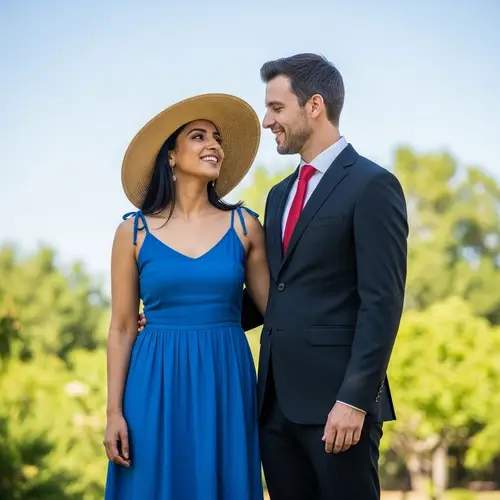 Joyful Conversation Under Clear Skies | 2 Personas