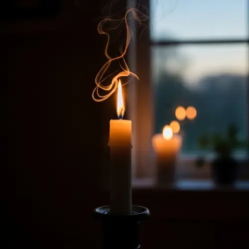 Elegant Burning Candle for Serene Joy
