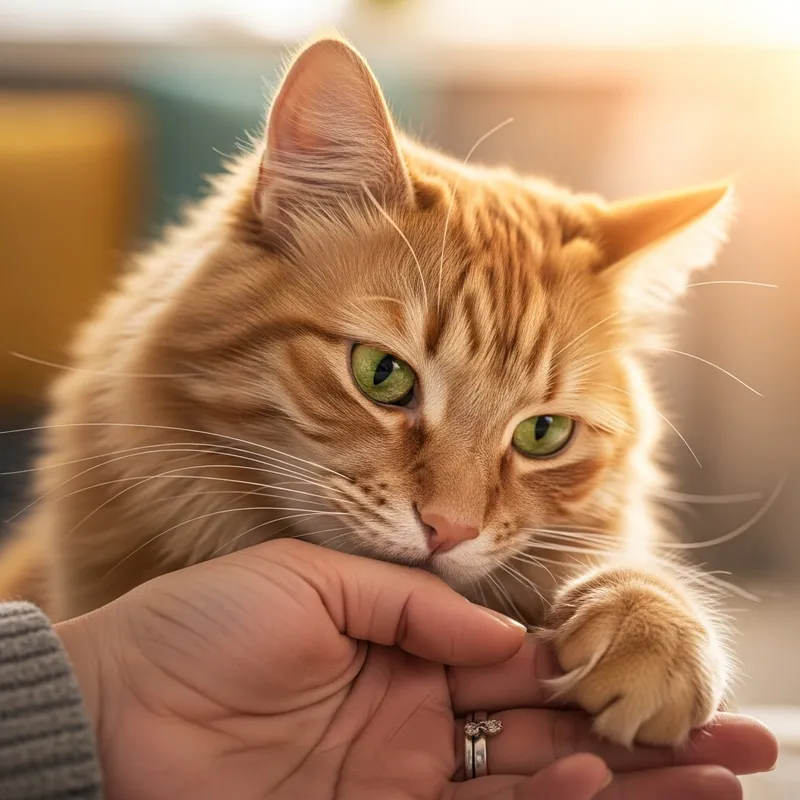 Adorable Cat Displaying Love | Warm and Endearing Affection