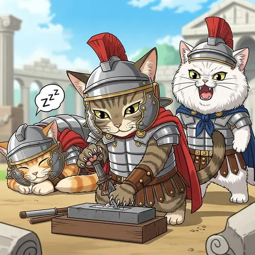 Anime Cats Battle Preparation | Legionnaire Outfits