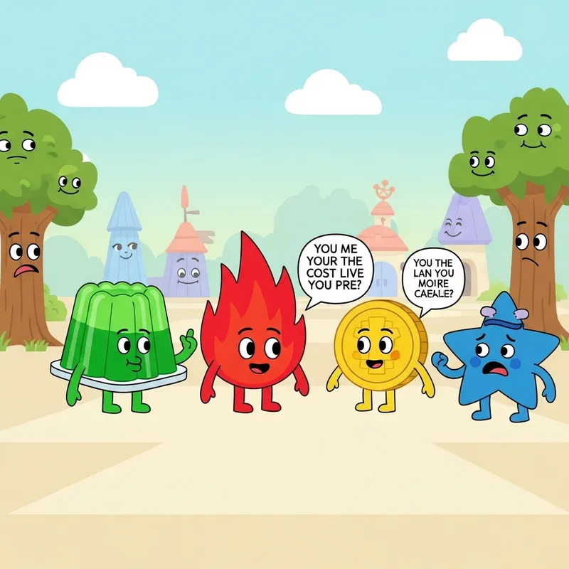 Colorful BFDI Characters Animated Scene