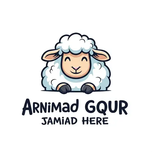 Friendly Animated Sheep Logo Design