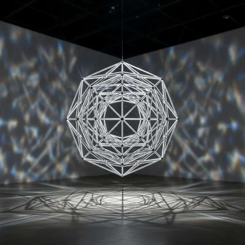 Mesmerizing Glass Tribonacci Installation | Minimalist Art