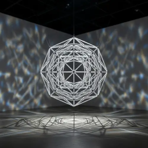 Ethereal Glass Sculpture in Tribonacci Sequence | Installation Art