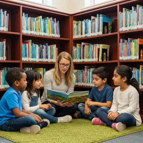 Captivating Storytime in the Library: Teacher & Diverse Children