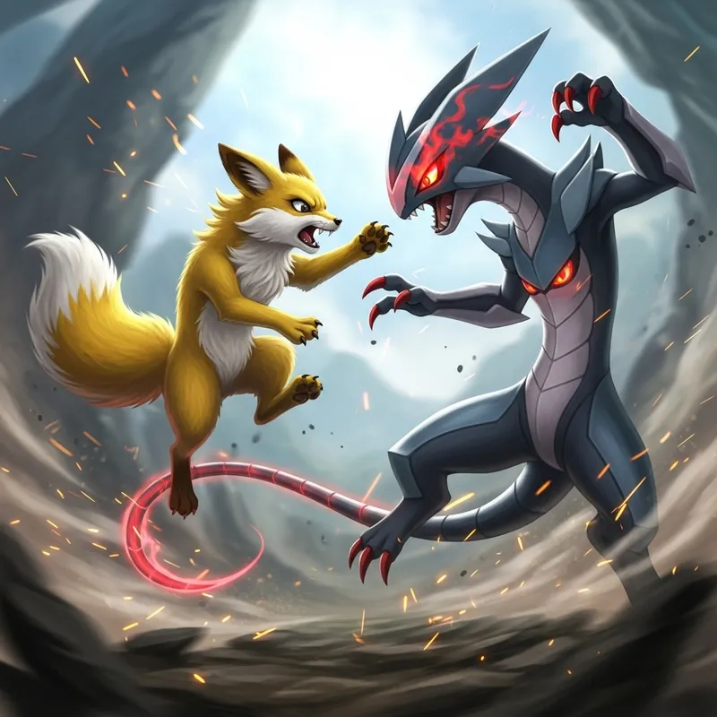 Yellow Fox vs Mythical Creature Battle | Website